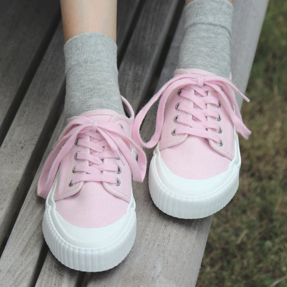 Pink Guffy Women's Casual Canvas Sneakers